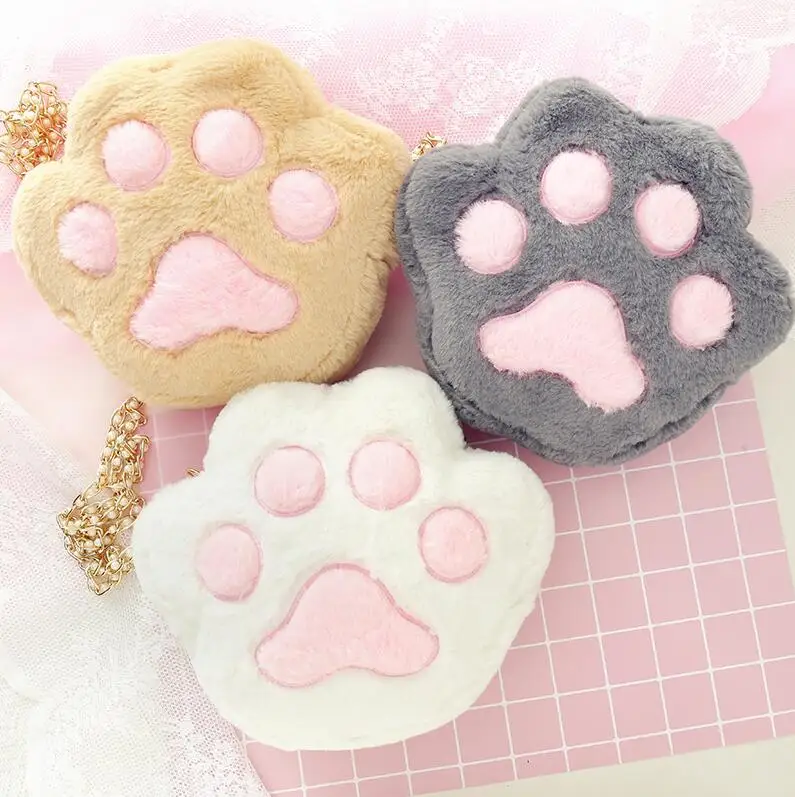 Сумка для багажа девочек Корейская версия милая косая цепь с медвежьими лапами