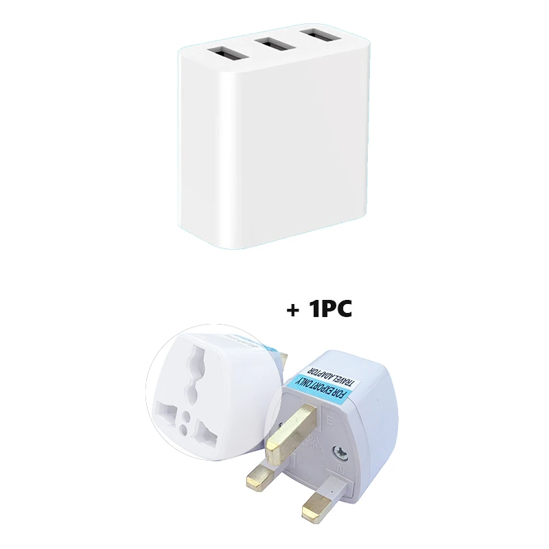 add UK Adapter Сяо Mi Qingmi 15 Вт зарядное устройство 3 USB-A порты и разъёмы QC Smart Выход быстрой зарядки В 5 В = 2.1A несколько безопасности Милые Портативный - Тип штекера: add UK Adapter