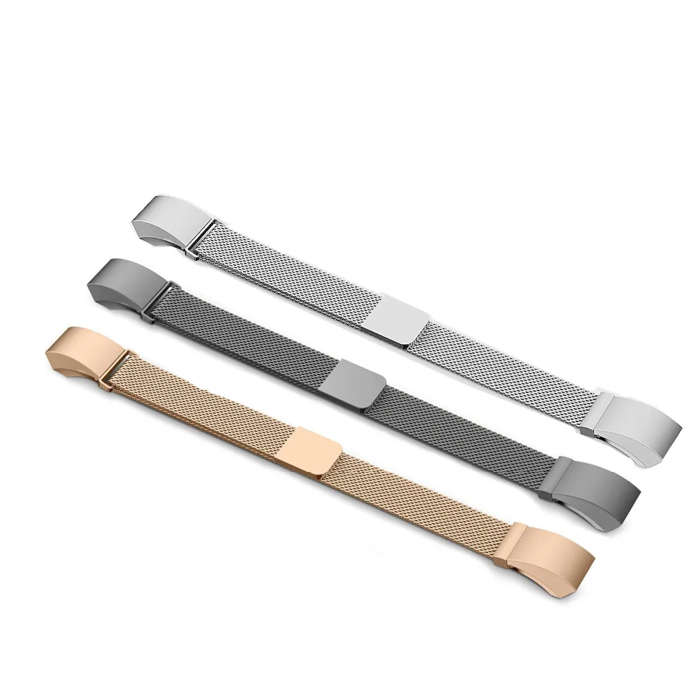 Миланская петля ремешок для Fitbit Alta HR замены металлический браслет из нержавеющей