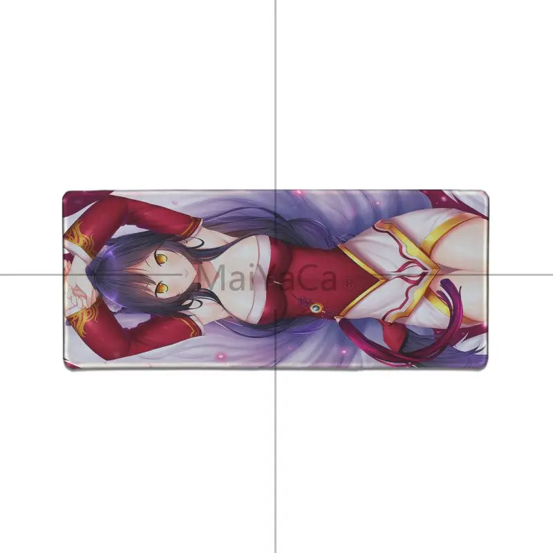 Lock Edge 30x80cm Maiyaca Ahri League of Legends, игровой коврик для мыши из натурального каучука, Настольный коврик, игровой плеер, стол для ноутбука, резиновый коврик для мышки в стиле аниме - Цвет: Lock Edge 30x80cm