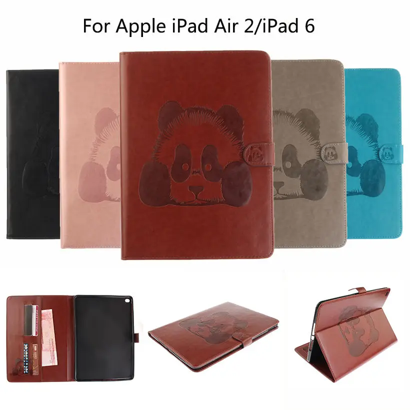 Модный чехол с рисунком панды для Apple iPad Air 2 9 7 дюйма планшета iPad6 из искусственной