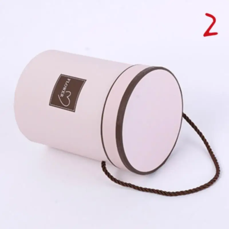 Розовый Lemonbest 13*13*18 см подарок высококачественный Корейский чистый цвет круглый цветок бумажные коробки с крышкой объятия ведро флорист упаковка - Цвет: Розовый