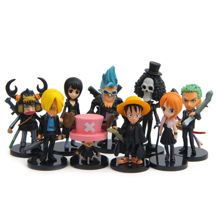 9 шт./компл. фигурка из фильма сильный мир Luffy Zoro Sanji Franky измельчитель Робин мини