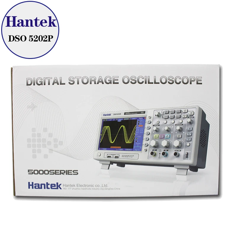 Цифровой осциллограф Hantek DSO5202P 200 МГц 2 канала 1 Гвыб/с 7 дюймовый TFT ЖК дисплей