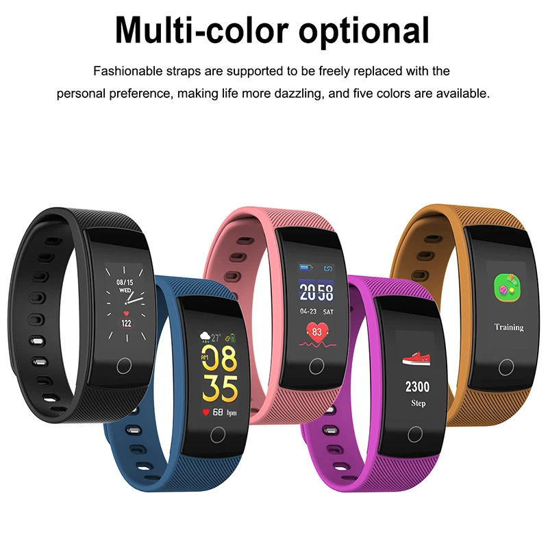 

QS80Plus Smart Bracelet Waterproof Activity Heart Rate Monitor Health Fitness Tracker Bluetooth Sport SmartWatch for men women
