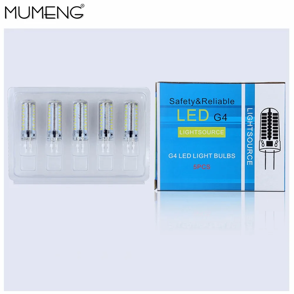 Mumeng G4 светодиодный лампочка 3 5 Вт 4 SMD3014 светильник AC/DC 12 В энергосберегающая