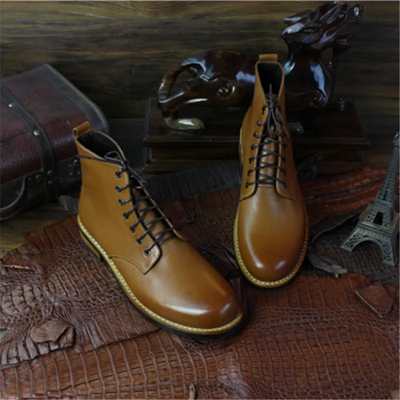 Мужские короткие ботинки на шнурках MALONEDE из натуральной коровьей кожи ручной