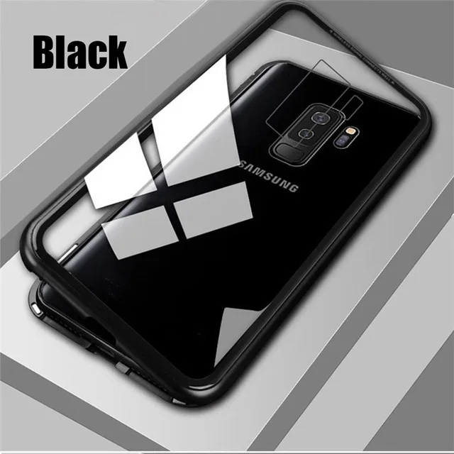 Металлический магнитный чехол для samsung Galaxy A50 A30 A10 M30 M20 M10 Note 8 9 Tempered Стекло задняя крышка samsung S8 S9 S10 плюс S10E