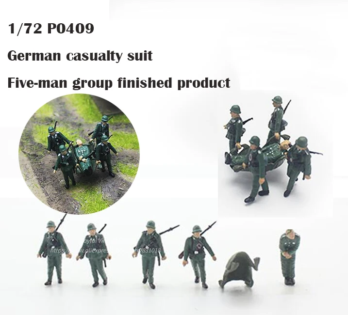 1/72 P0409 немецкий костюм для потери набор из 5 человек готовая продукция аксессуары