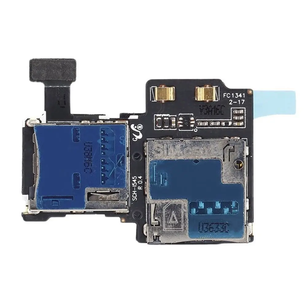 Micro SD SIM кард-ридер лоток Держатель гибкий для Samsung Galaxy S4 i9500 9505 | Мобильные телефоны