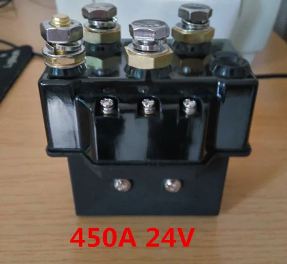 450A 24V Rele 24vdc 250 A 450 A реле лебедки 12 v dc контактор лебедки реле лебедки 24v реле 24 V dc лебедка соленоида 12 вольт реле - Габаритные размеры: 450A 24V