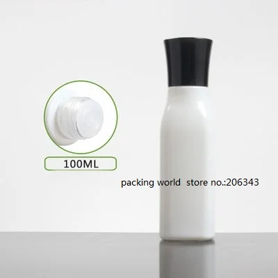 100ml square shape white glass bottle with screw lid lotion/emulsion/serum/foundation/toner/water skin care cosmetic packing | Красота и