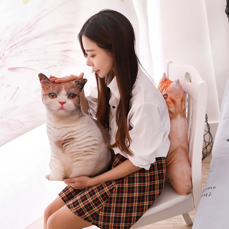 55 см новый стиль 3D печать Кот модная искусственная кошка плюшевые игрушки