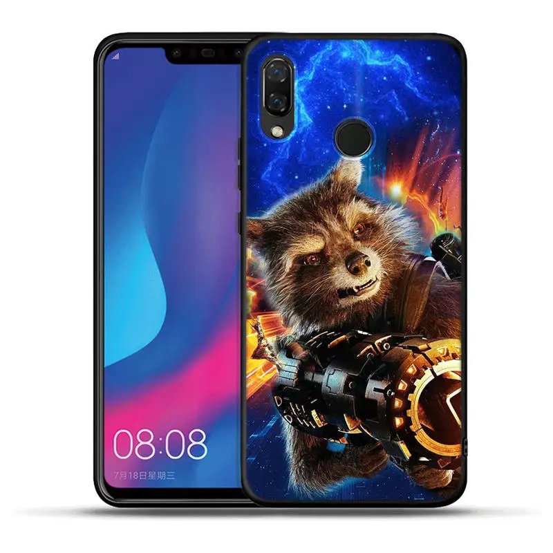 Чехол Marvel Мстители Герои милый Грут для Huawei Honor 20 Pro 10 9 9i 8 Lite 8X 8C 7A 7X V20 View 20 черный ТПУ чехол Etui