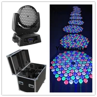 6 pieces with flycase best selling 108x3w rgbw led moving head wash lighting 108 3w led moving head wash