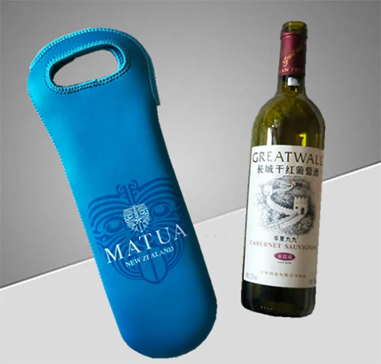 Custom Design Red Wine Cooler Bag For Bottle Neoprene Cover Insulated Drink Sleeve Holder Waterproof |