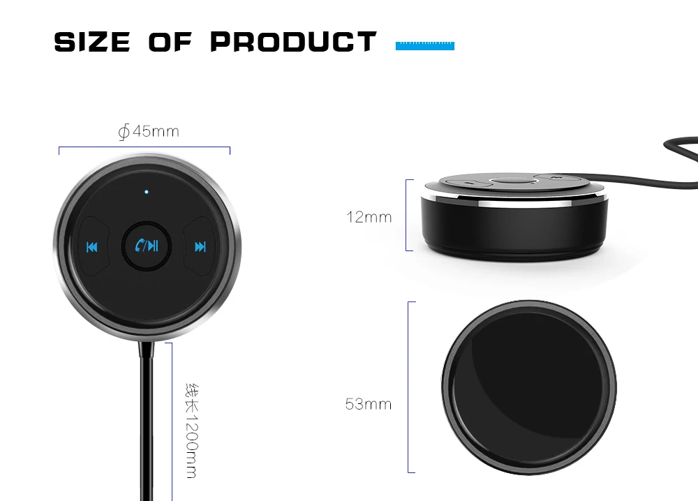 Elistooop Bluetooth Receiver 4.1 3.5mm AUX Car Kit Wireless Adapter Stereo Mobile Audio | Электроника