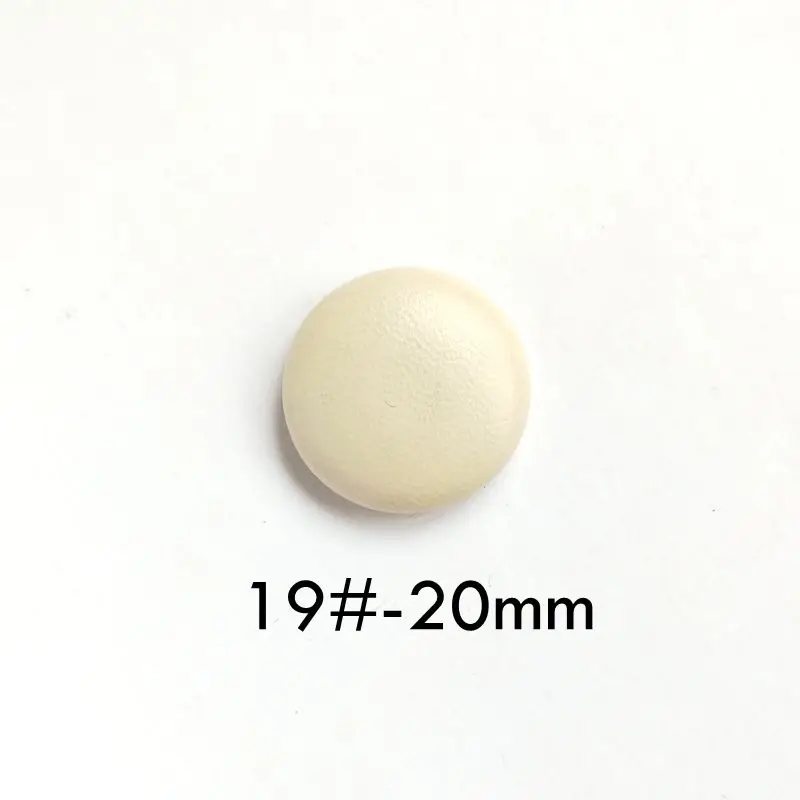20mm-19 15 мм 20 искусственная кожа круглая ткань Пряжка DIY Кнопка ювелирные изделия материал домашний серьги фасоль аксессуары упаковка из 10 - Цвет: 20mm-19
