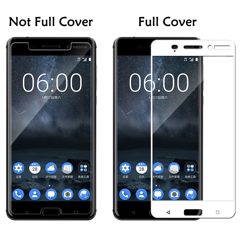 2 шт для Nokia 6 закаленное стекло 2017 Защита экрана Nokia6 TA-1003 TA-1000 полное покрытие