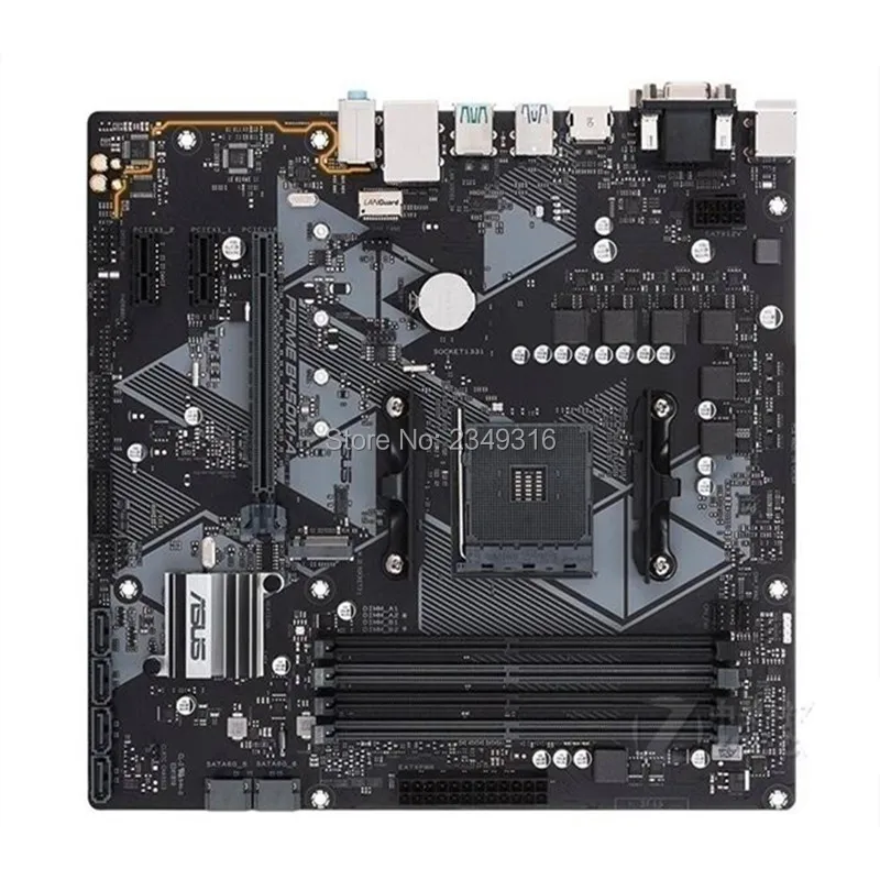 Для ASUS PRIME B450M-A б/у Оригинал материнская плата разъем AM4 DDR4 B450 рабочего Материнская