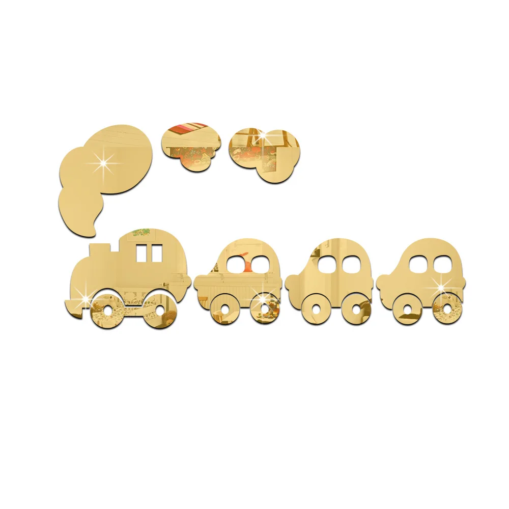 Funlife поезд облако трехмерные акриловые настенные наклейки хрустальные Детские