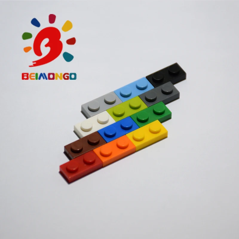 Бесплатная доставка! BEIMONGO 1x2 строительные блоки 300 шт. Развивающие и