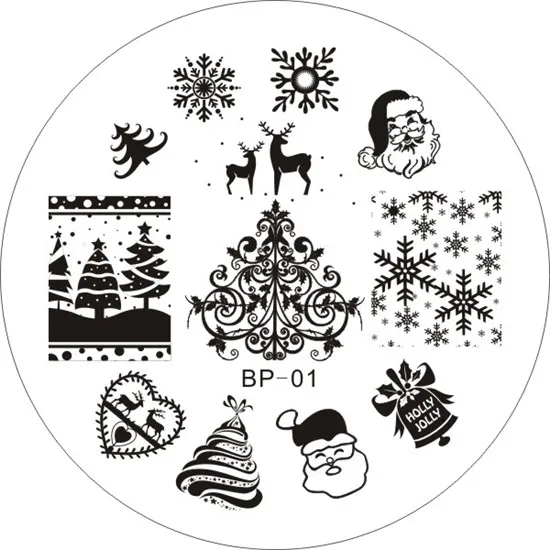 Pattern16848 BORN PRETTY Celebration Рождество квадратные штамповки пластины Хэллоуин Тыква любовь Рождество трафаретная штамповка изображения дизайн ногтей шаблон - Цвет: Pattern16848