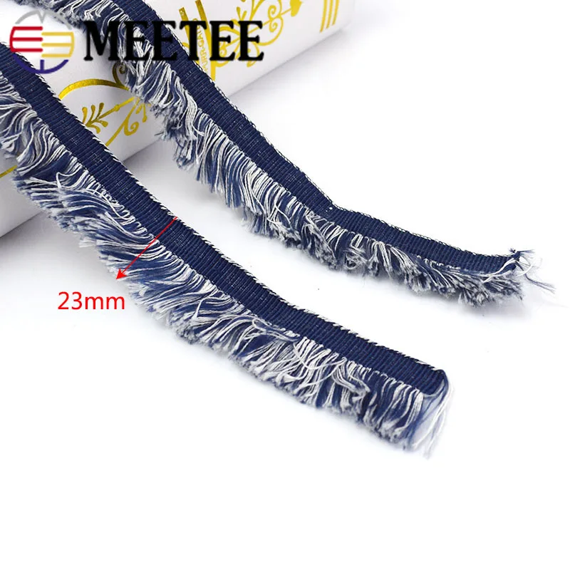 Meetee 9 ярдов 23 мм бахрома кружева декоративные тесьма DIY ручной работы шляпа