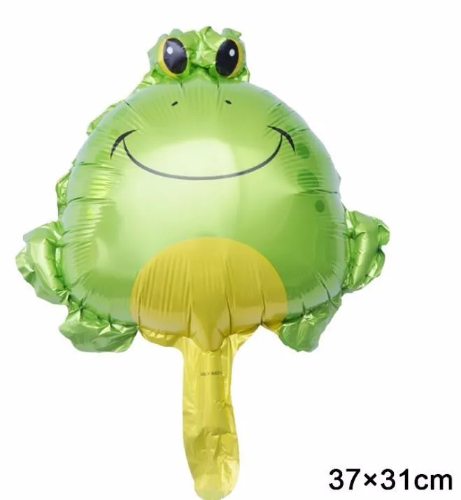 frog 1 шт. большие воздушные шары в форме животных енота и лисы гелиевые воздушные шары животных с днем рождения джунгли вечерние украшения для детей - Цвет: frog