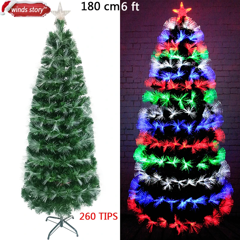 Рождественская елка оптоволоконсветодиодный искусственная Елка зеленая