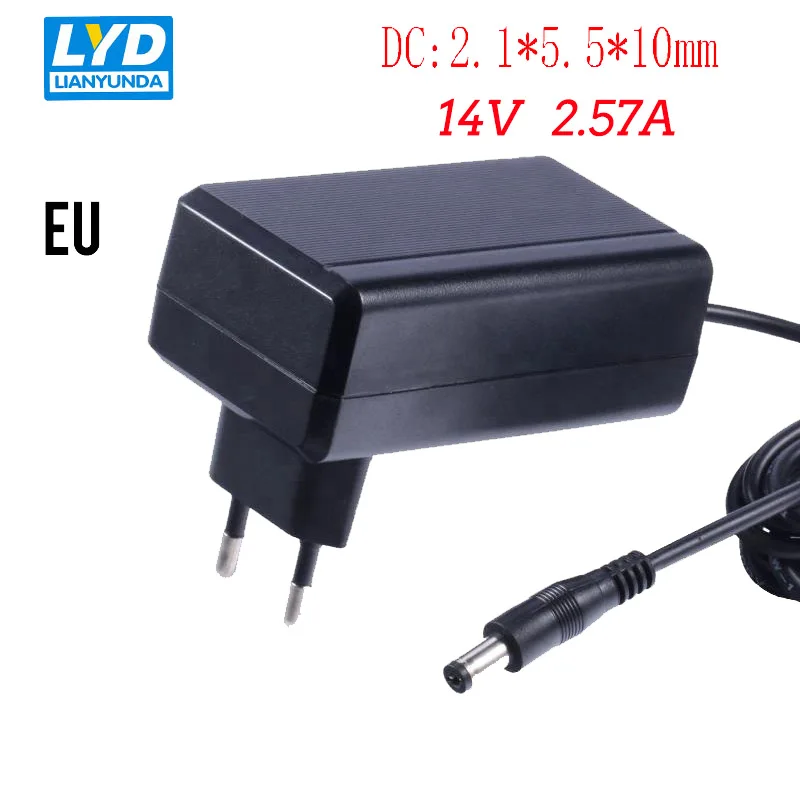 DC 14 V/2.57A 2 1*5 5*10mm Поставка медицинского оборудования адаптер стены вставки