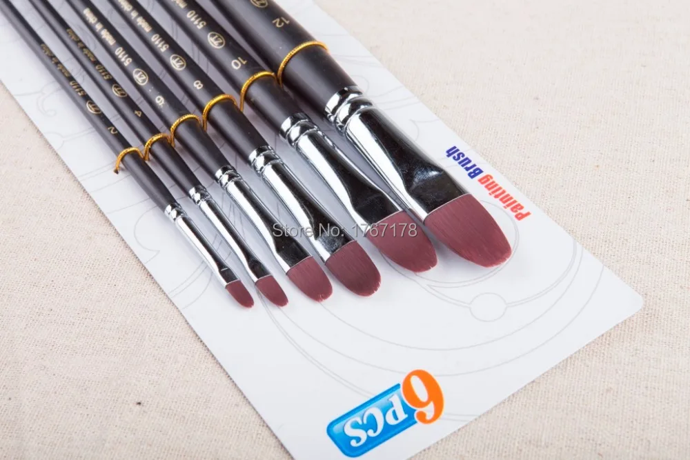 Новые деревянные ручки фундук Совет коричневый нейлон волосы art Кисти|paint brush|art