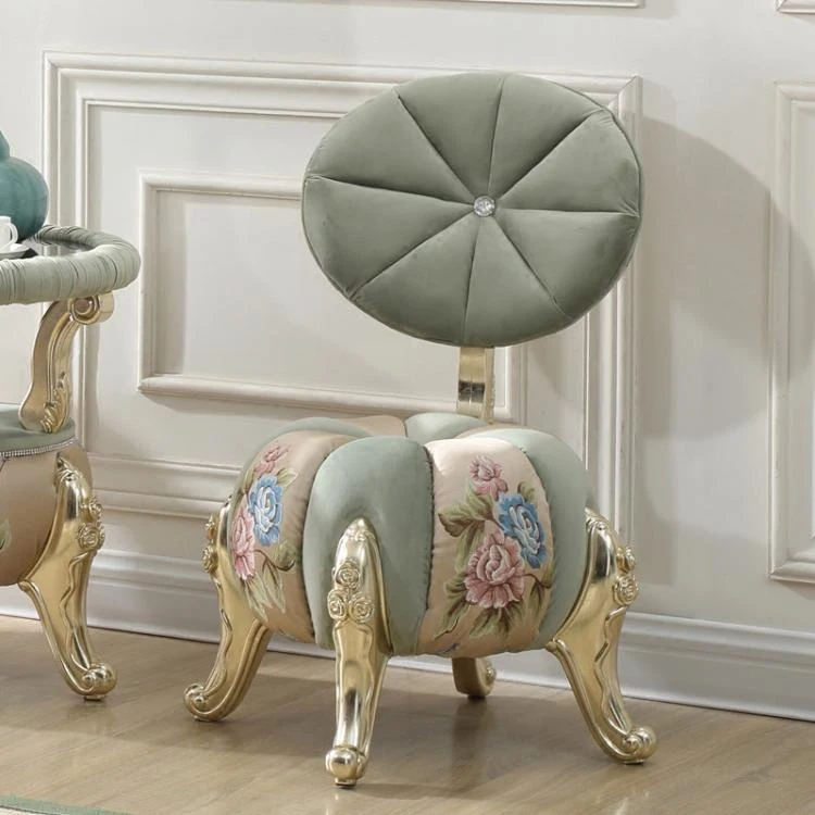 Античная Европейский Стиль отдыха диван одной ткани стул кофе тыквы спальня