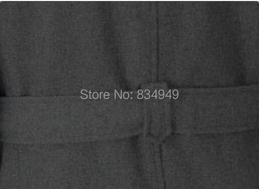 Custom Made Dark Grey Double Breasted Trench Coat Men Designer Winter Overcoat Long Cashmere Wool | Мужская одежда