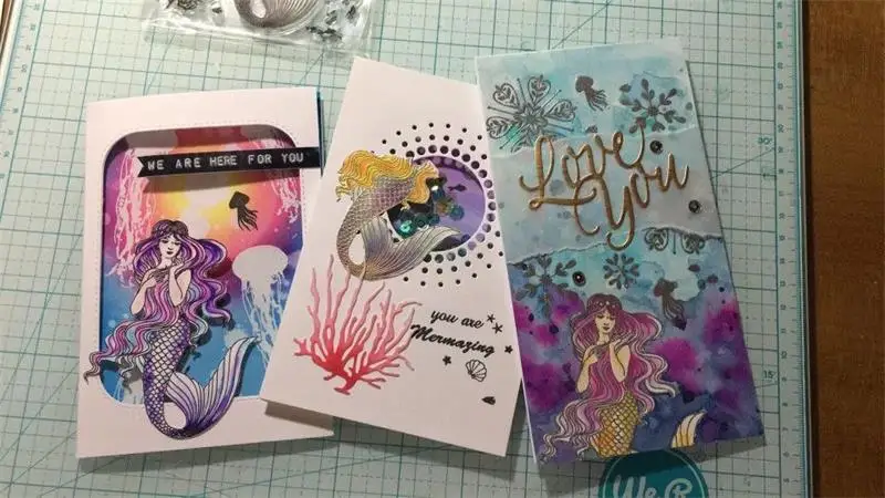 Прозрачный силиконовый штамп/печать KSCRAFT Beauty Mermaid для скрапбукинга/фотоальбома