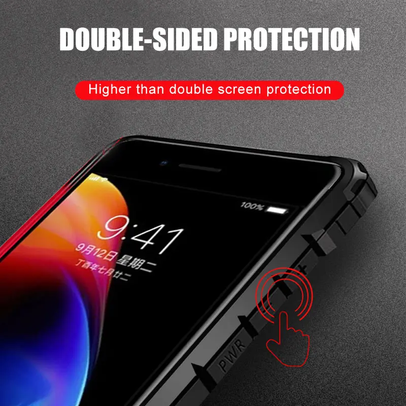 Luxury Armor Shockproof Case On The For IPhone 8 7 6 6s Plus Silicone Cover X XR XS Max Protector |