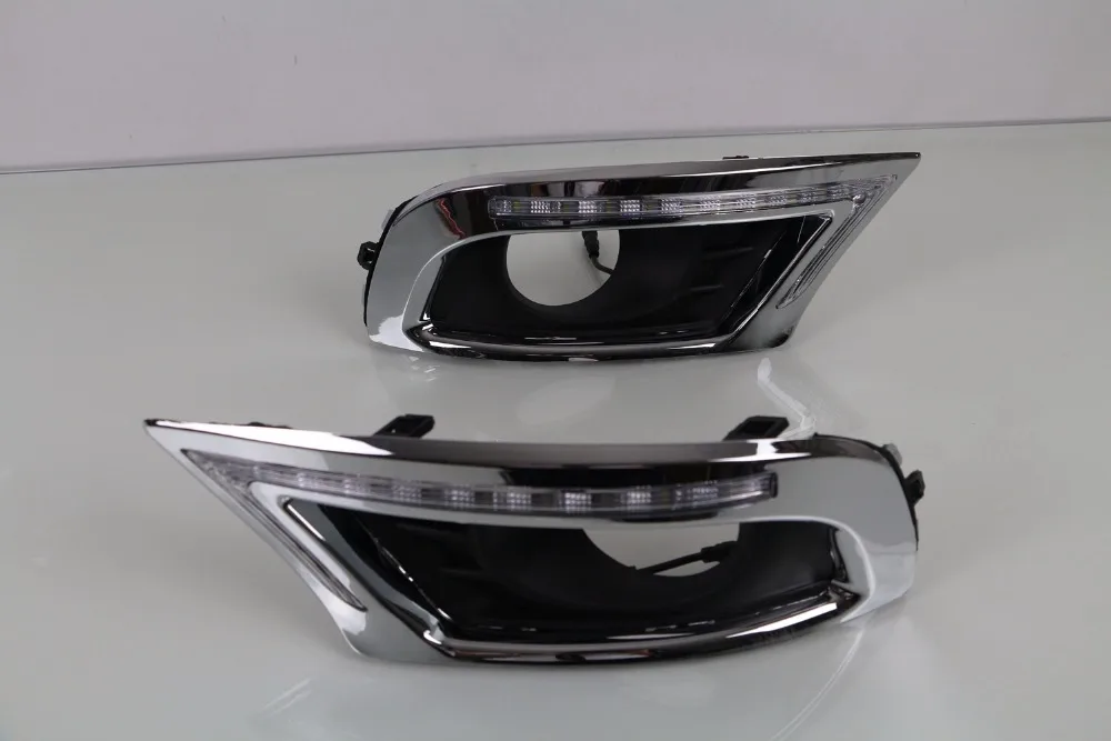 

Osmrk led drl daytime running light for Toyota Camry 2009-2011 with yellow turn signals and blue night running light