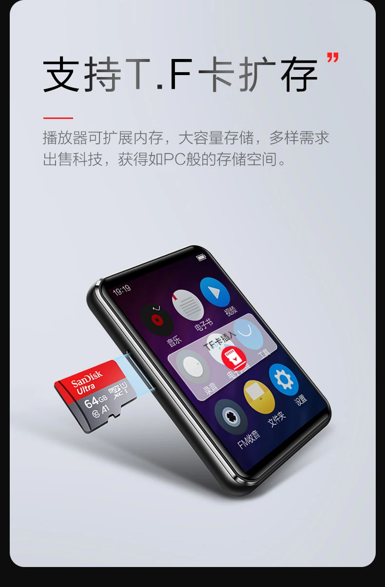 Новейший Benjie X5 Full HD 2,5 дюймов цветной сенсорный экран Bluetooth 5,0 встроенный динамик без потерь музыка HIFI MP3 плеер