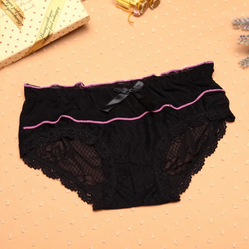 Taobao explosions double gauze side's briefs underwear wholesale sexy panties teen Japanese cute female Q03260 |
