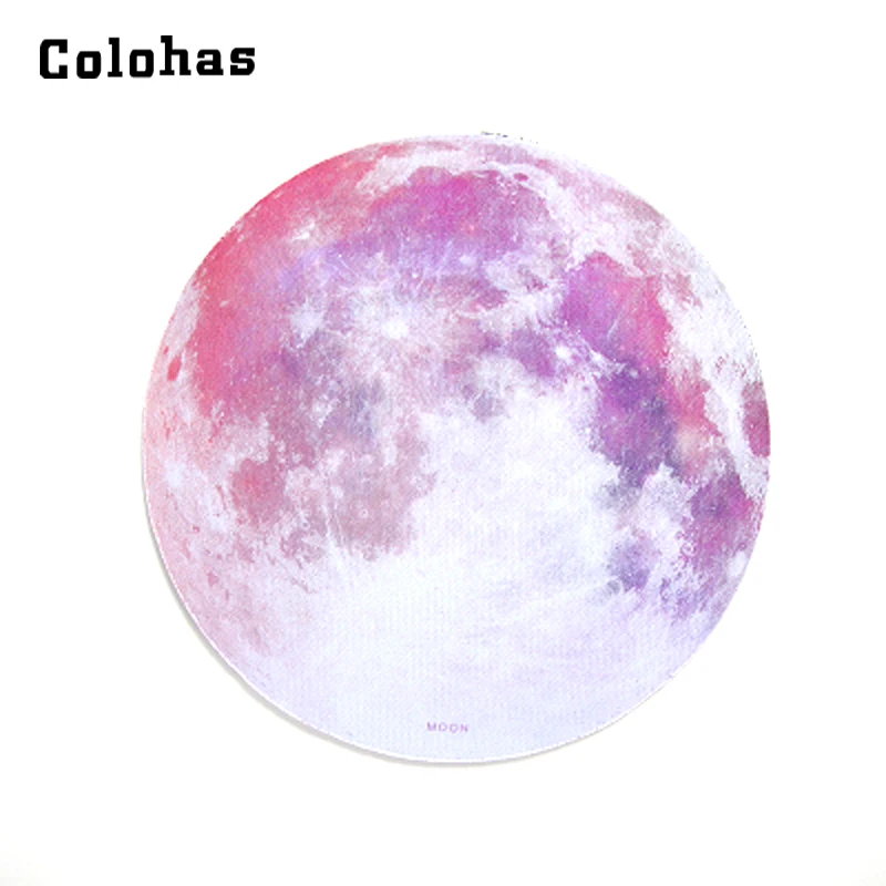 Colohas 22x22 см Луна круглый коврик для мыши уникальный мягкий земля минималистичный