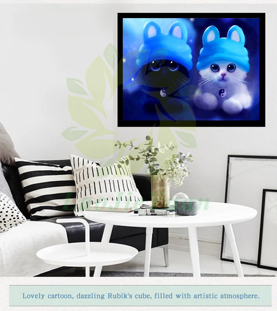 Единорог сова кошка мультфильм животных DIY Кристалл полный дрель квадратный 5D алмазов картина вышивки крестом комплект мозаика круглые бусины