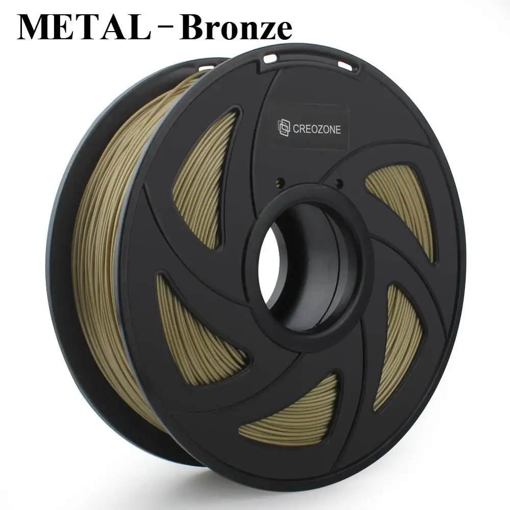 Metal-Bronze Нить для 3d принтера CREOZONE 1,75 мм 1 кг PLA ABS Нейлон Дерево TPU PETG Carbon ASA PP PC 3D пластиковая печатная нить из России - Цвет: Metal-Bronze