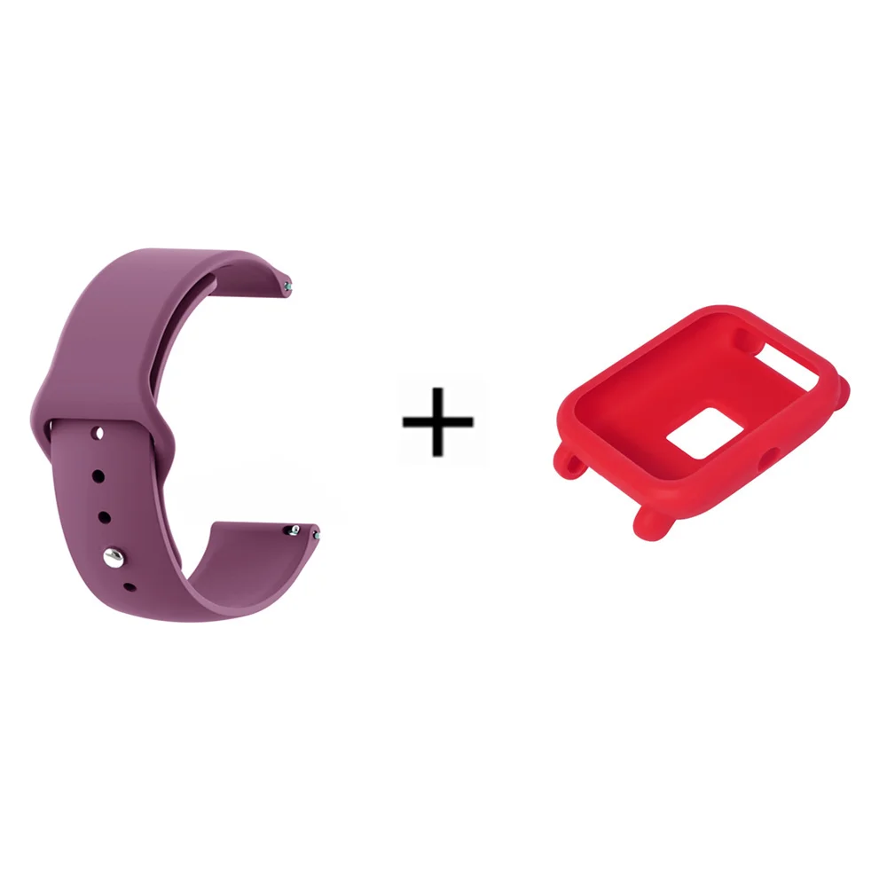 11 ТПУ ремешок для часов Amazfit Bip смарт-ремешок для Xiaomi Huami Amazfit Bip Молодежный спортивный силиконовый браслет+ чехол-крышка - Цвет: 11