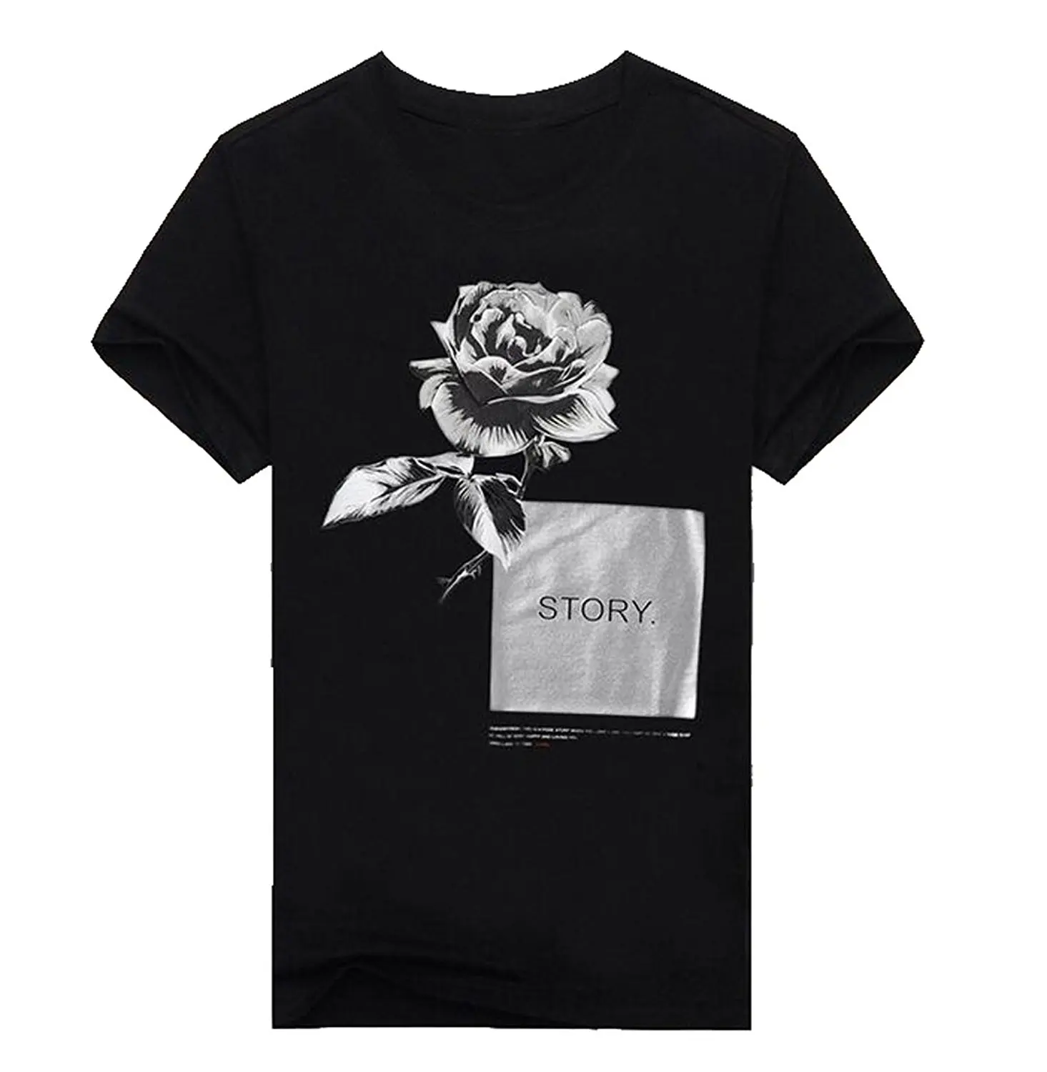 Возьмите круглый вырез Crazy Top Tee Ouliu мужская мода Slim Fit Цветочный Принт футболки с