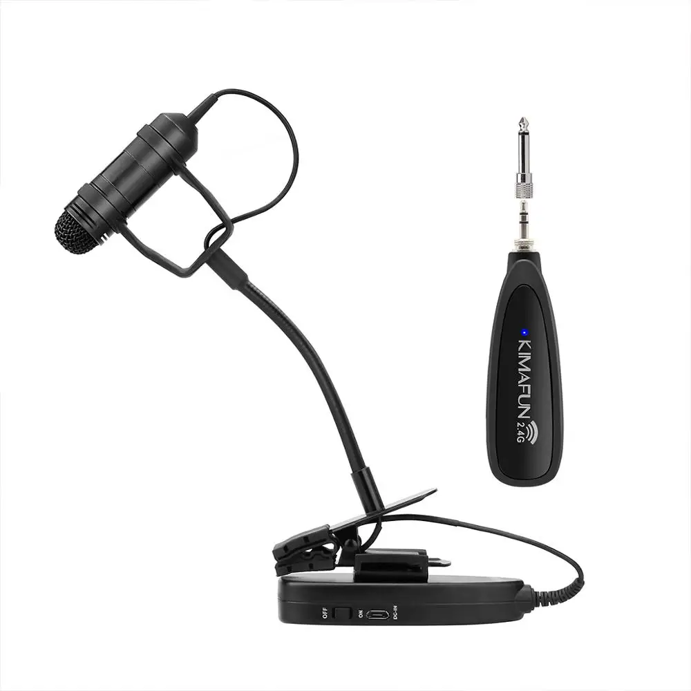 KIMAFUN 2 4G мини беспроводной профессиональный инструмент конденсаторный микрофон