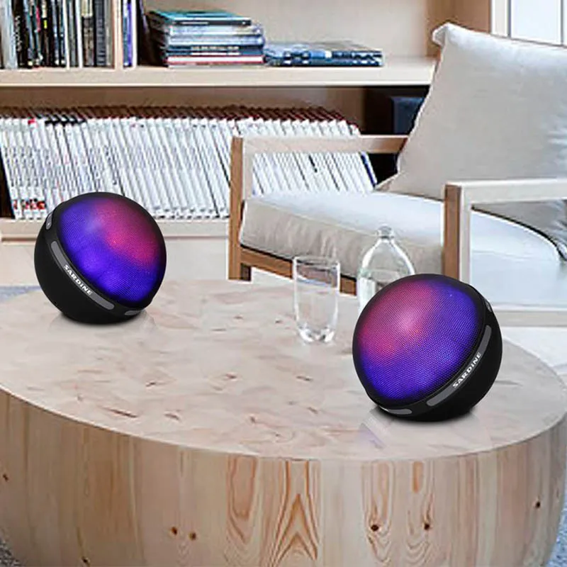 Sardine светодиодный bluetooth динамик со светодиодной подсветкой Поддержка Aux TF карты