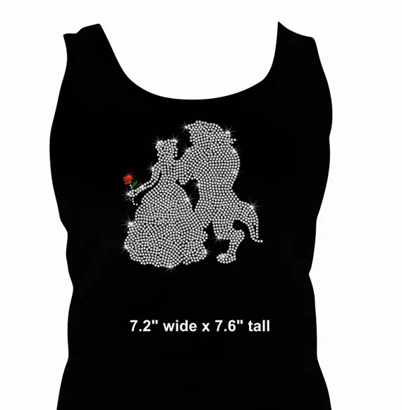 2 шт./лот рисунок красавицы и чудовища горячий фиксация горный хрусталь передачи