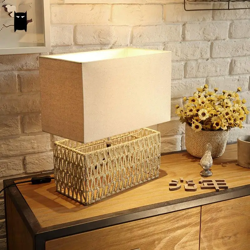 Ремесло железная пеньковая веревка желтый черный квадратный тент настольная