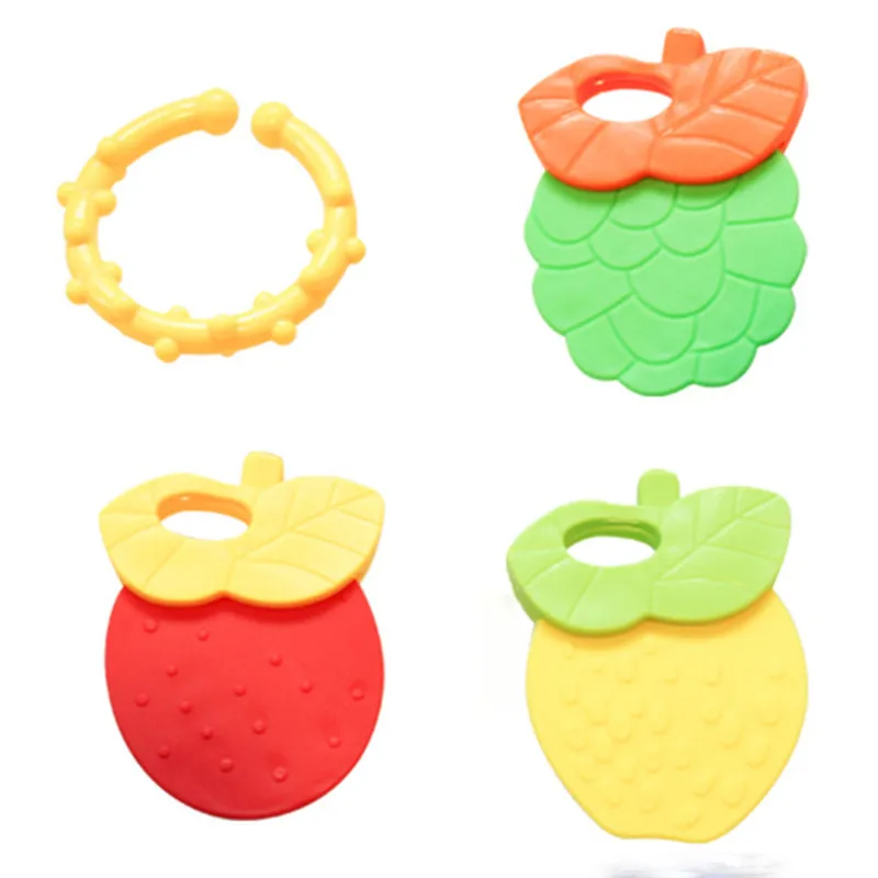 4 шт./компл. Детские рукавицы для прорезывания зубов варежки с фруктами в форме - Фото №1