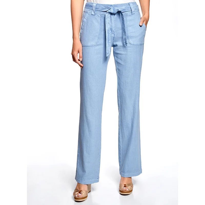 oodji Брюки вискозно льняные свободного кроя женские 21704163 2 16009|pants and capris|pants pantscapri